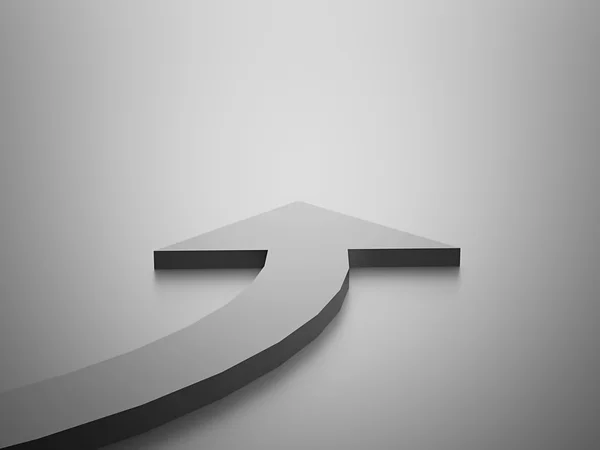 シルバー ビジネス コンセプトの矢印 — ストック写真