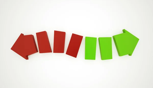 Colore rosso e verde del business — Foto Stock