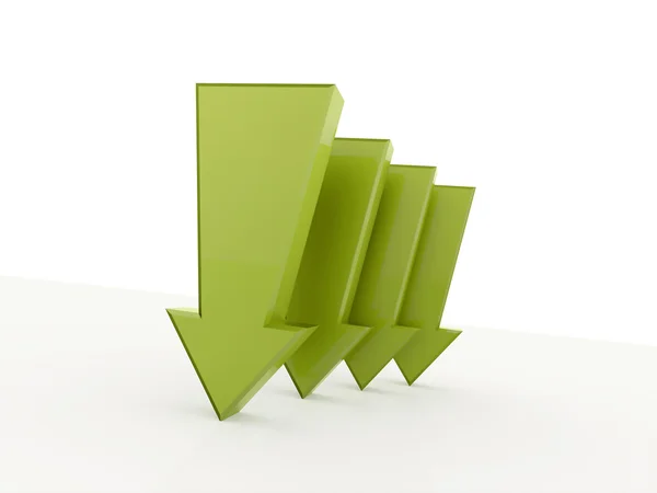 Green download arrows — Stock Photo, Image