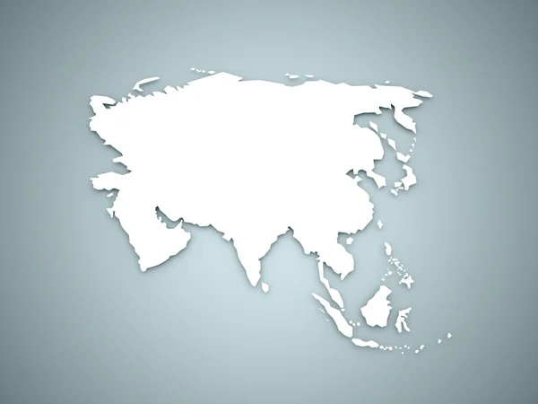 Asie mapa kontinentu koncepce — Stock fotografie