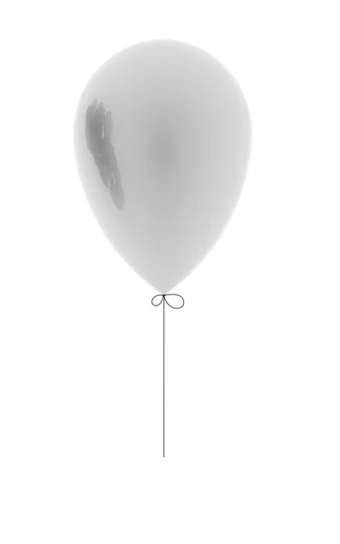 Silver balloon isolated on white — Stock Photo, Image