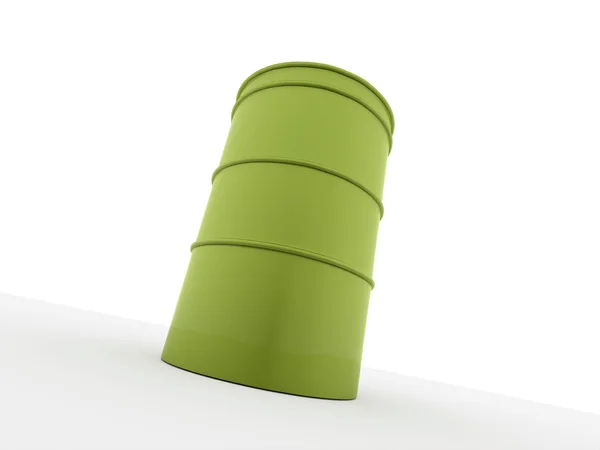 Green barrel isolated — Stock Photo, Image