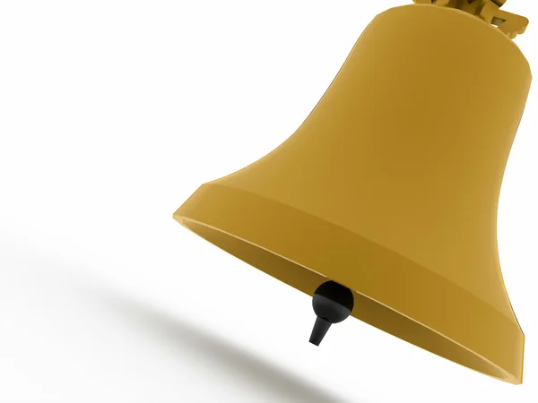 Yellow bell concept on white — Stock Photo, Image