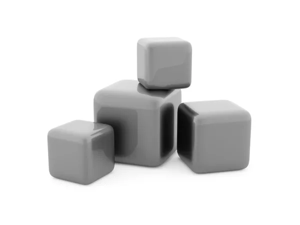 Abstrato preto cubos fundo renderizado — Fotografia de Stock