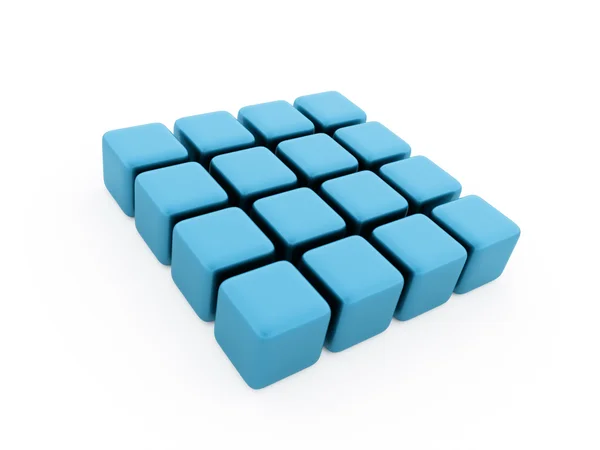 Abstract blue cubes background — Stock Photo, Image