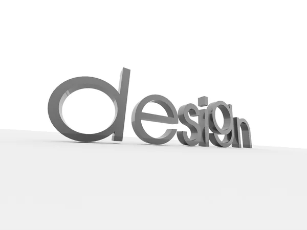 Palavra design renderizar isolado — Fotografia de Stock