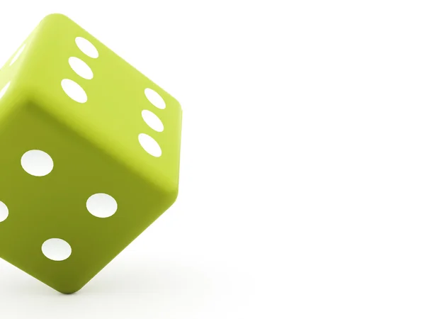 Green dice — Stock Photo, Image