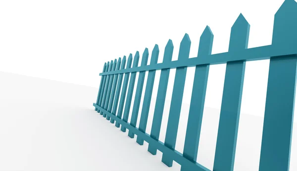 Blue vintage fence rendered — Stock Photo, Image