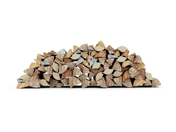 Fire wood concept rendered isolated — Stock Photo, Image