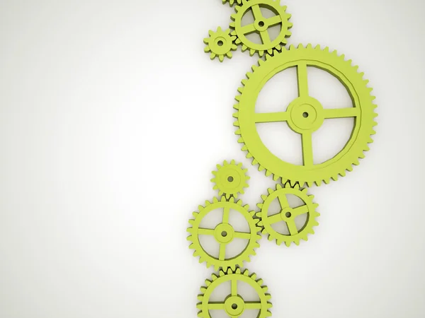 Green gears — Stock Photo, Image