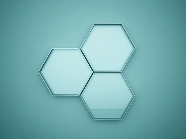 Blue hexagonal business — Stock Photo, Image