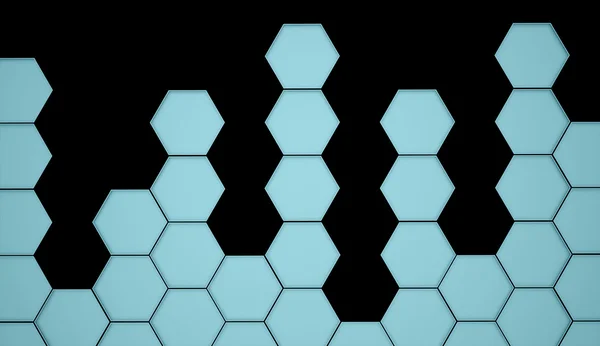Azul fundo hexagonal — Fotografia de Stock