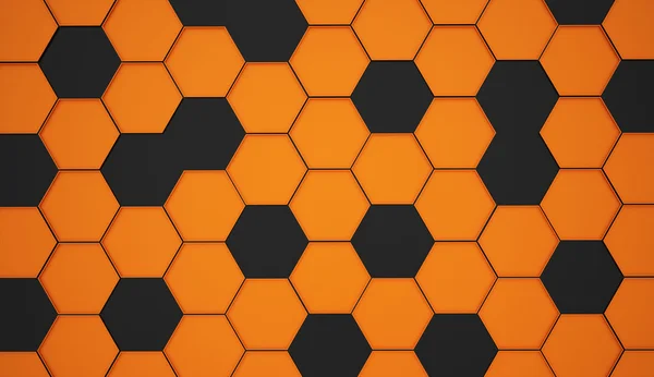 Fundo de célula hexagonal laranja — Fotografia de Stock