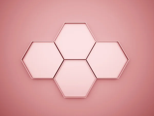 Fundo de célula hexagonal vermelho — Fotografia de Stock