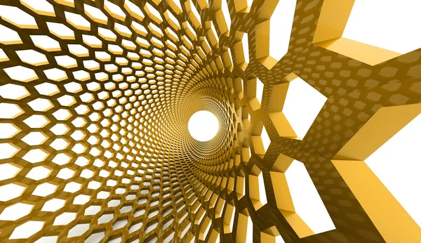 Yellow abstract hexagonal — Stock Photo, Image