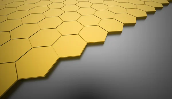 Yellow hexagonal background — Stock Photo, Image
