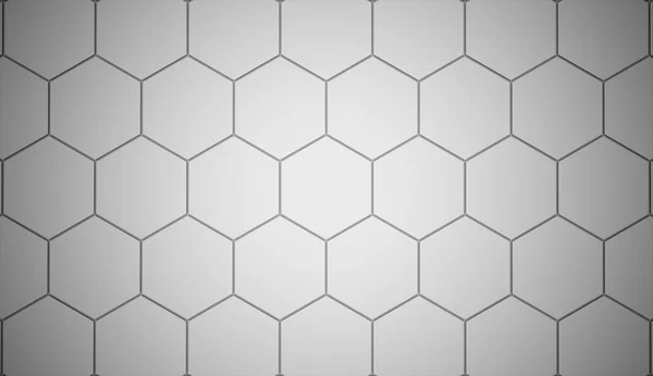 Preto e branco fundo hexagonal — Fotografia de Stock