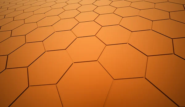 Orange hexagonal background — Stock Photo, Image