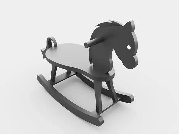 Leksak häst svart — Stockfoto