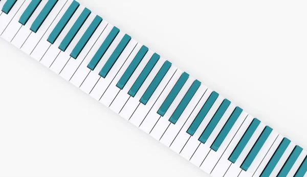 Tastiera blu per pianoforte — Foto Stock