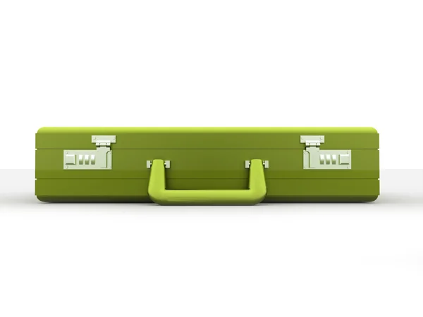 绿色的手提箱 — 图库照片