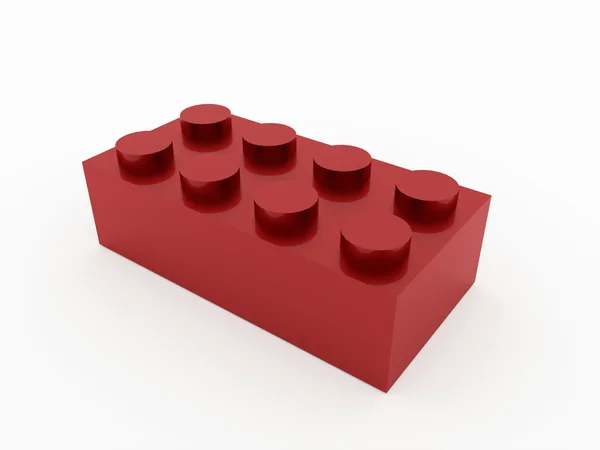 Toy brick red — Stock Photo, Image