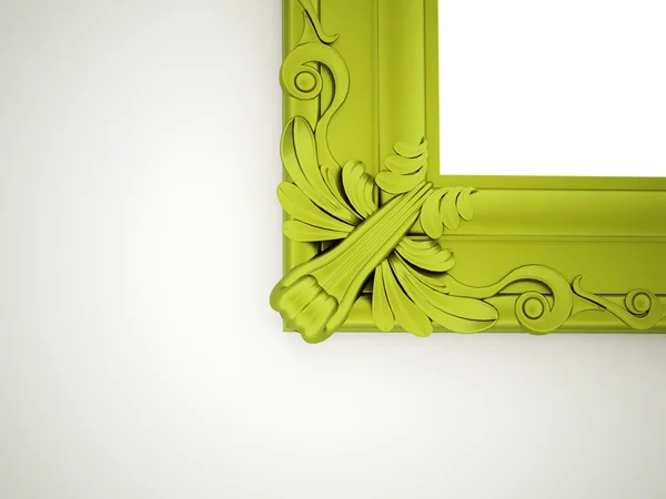 Espelho verde quadro conceito vintage — Fotografia de Stock