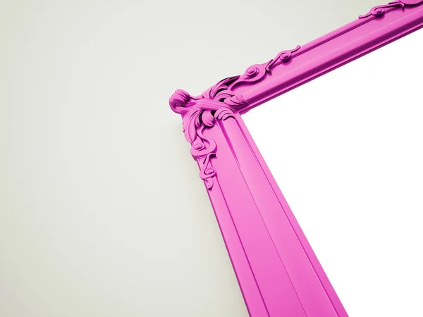 Cornice specchio rosa vecchio — Foto Stock