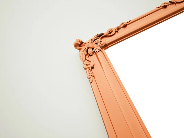 Oranje spiegel frame — Stockfoto