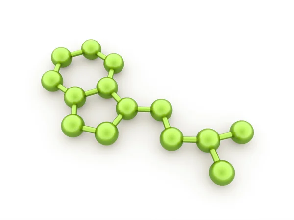 Groene molecuul — Stockfoto