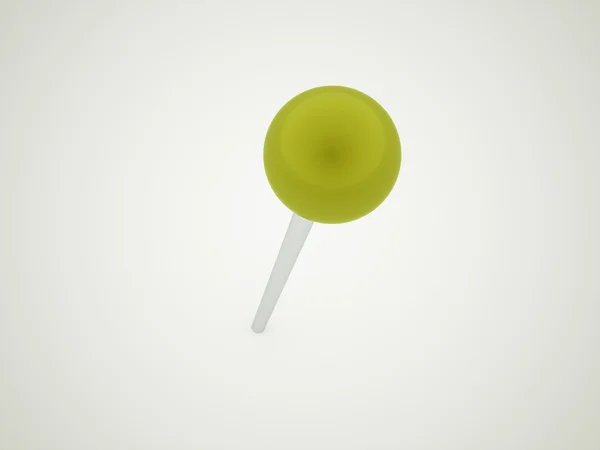 Green push pin — Stock Photo, Image