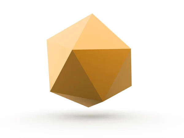 Abstract yellow polygonal sphere — Stock Photo, Image