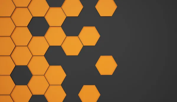 Fondo hexagonal abstracto naranja Imágenes de stock libres de derechos