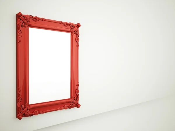 Marco de espejo rojo renderizado Imagen de stock