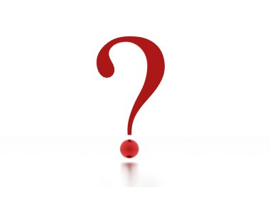 Question mark red clipart