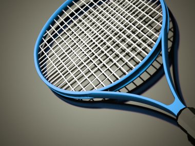 Render mavi tenis raketi 