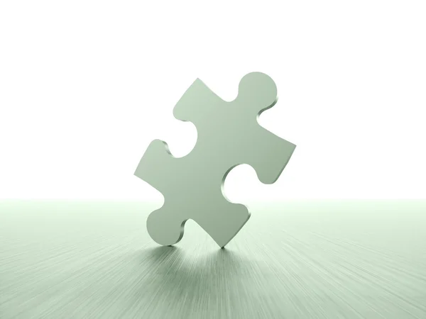 Puzzle one green — Stock Photo, Image