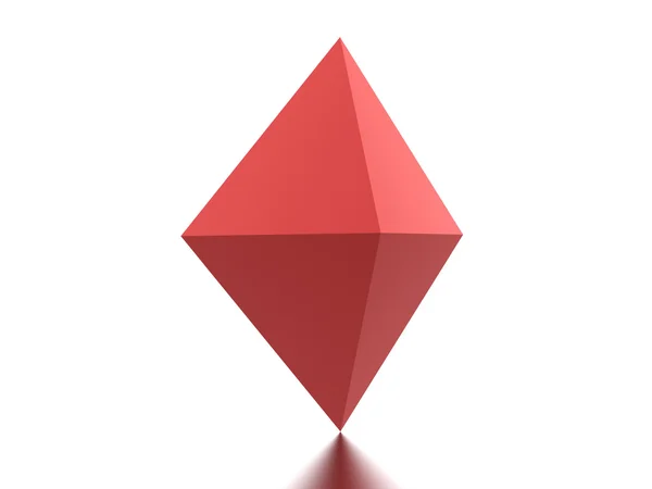 Red polygonal element rendered — Stock Photo, Image