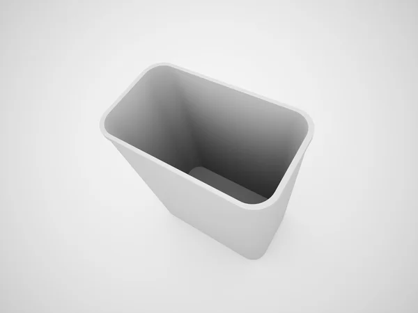 Siyah ve beyaz çöp kutusu — Stok fotoğraf