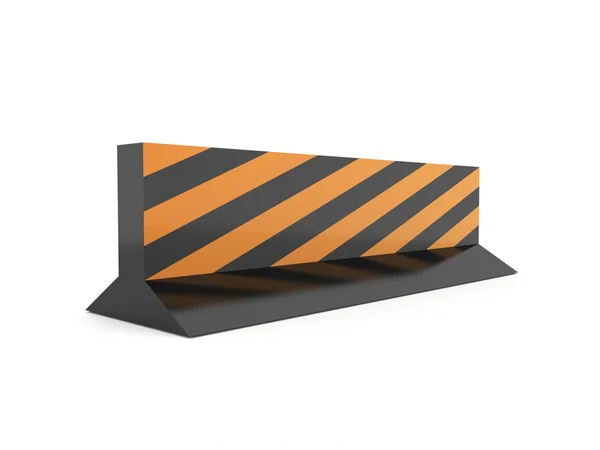 Road barrier construction rendered isolated — Stock Photo, Image