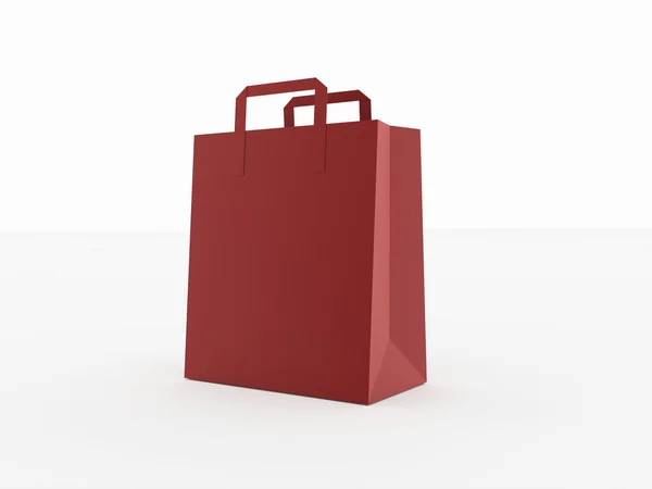 Papel de saco de compras vermelho — Fotografia de Stock