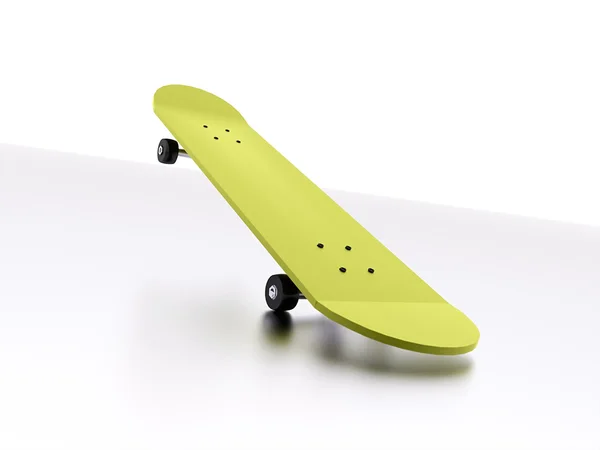 Gul skateboard isolerade — Stockfoto