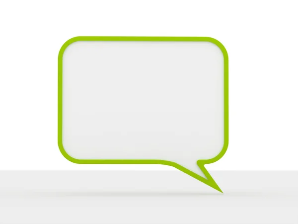 One speech bubble green color — Stock Photo, Image
