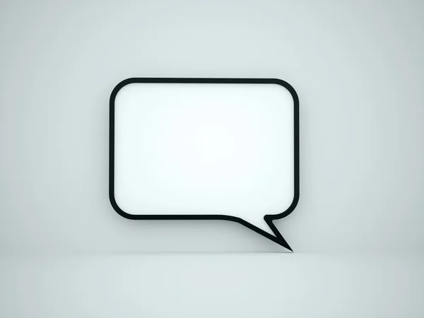 Speech bubble on blue background — Stock Photo, Image