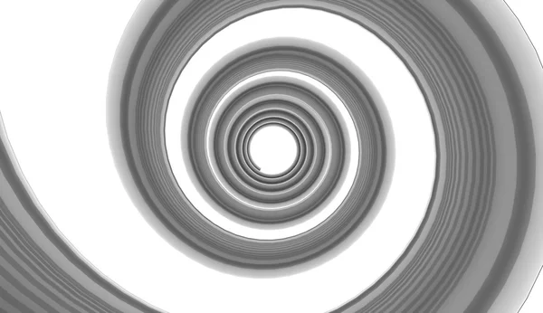 Rotation en spirale noire sur blanc — Photo