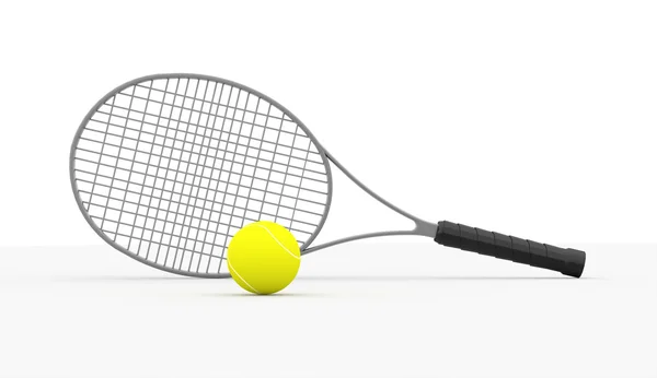 Tennisracket gesmolten — Stockfoto