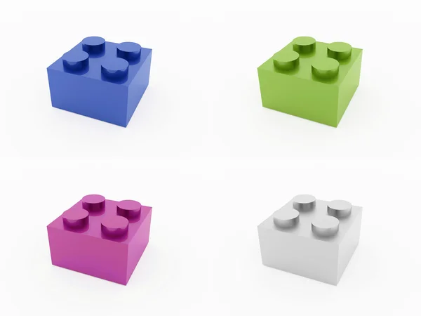 Plastic toy brick — Stock Photo, Image