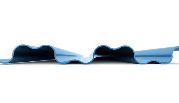 抽象的蓝色波浪背景呈现 — 图库照片
