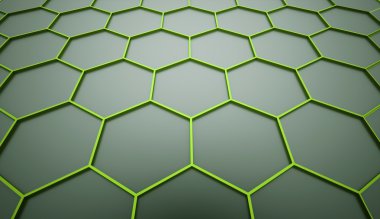 Yeşil altıgen mesh arka plan 