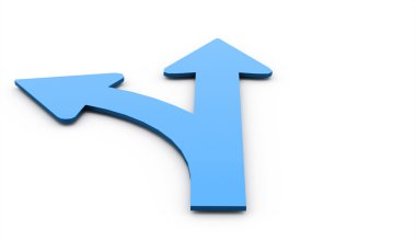 izole sol tarafında mavi oklar 